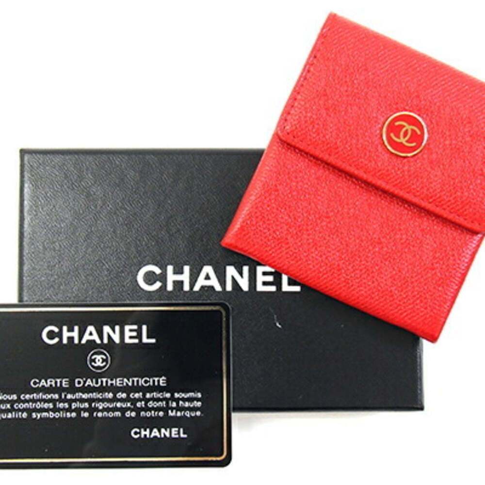 CHANEL Authentic Red Leather Wallet - Picture 6 of 6